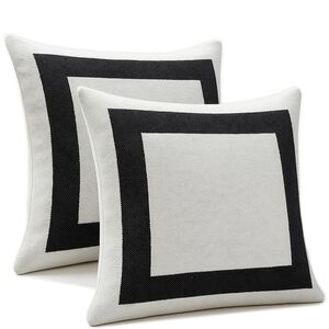 Black and White Geometric Throw Pillows